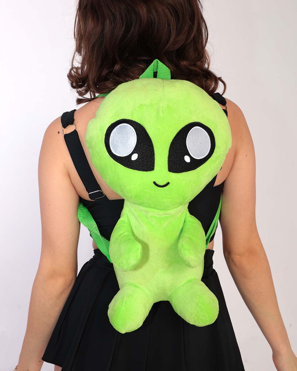 Baby Alien Stuffed Backpack-Green-Regular-Front--Model---S
