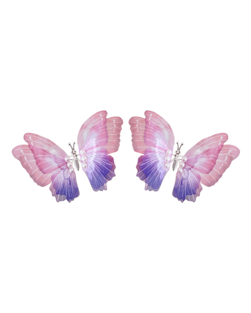 Mystical Wings Butterfly Hair Clip-Pink/Purple-Mock