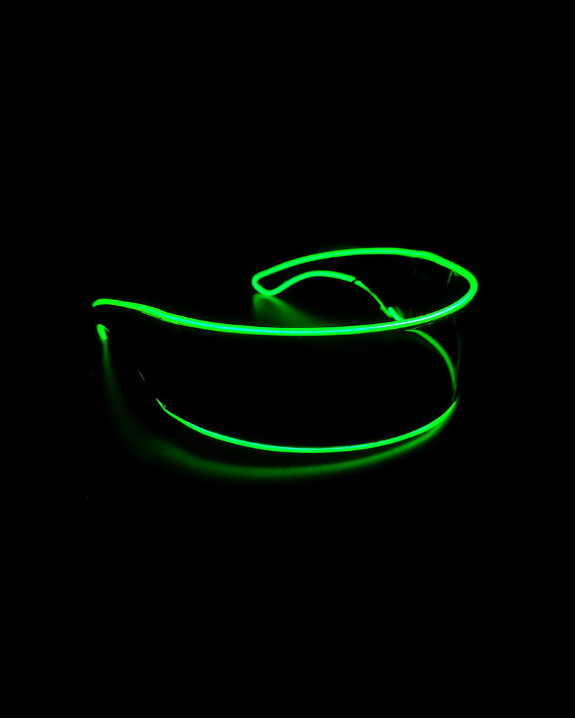 Black Magic LED Glasses-Neon Green-Front