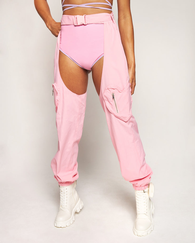 Cupid's Cutie Chaps with Heart Pockets-Baby Pink-Regular-Front--Courtney---S