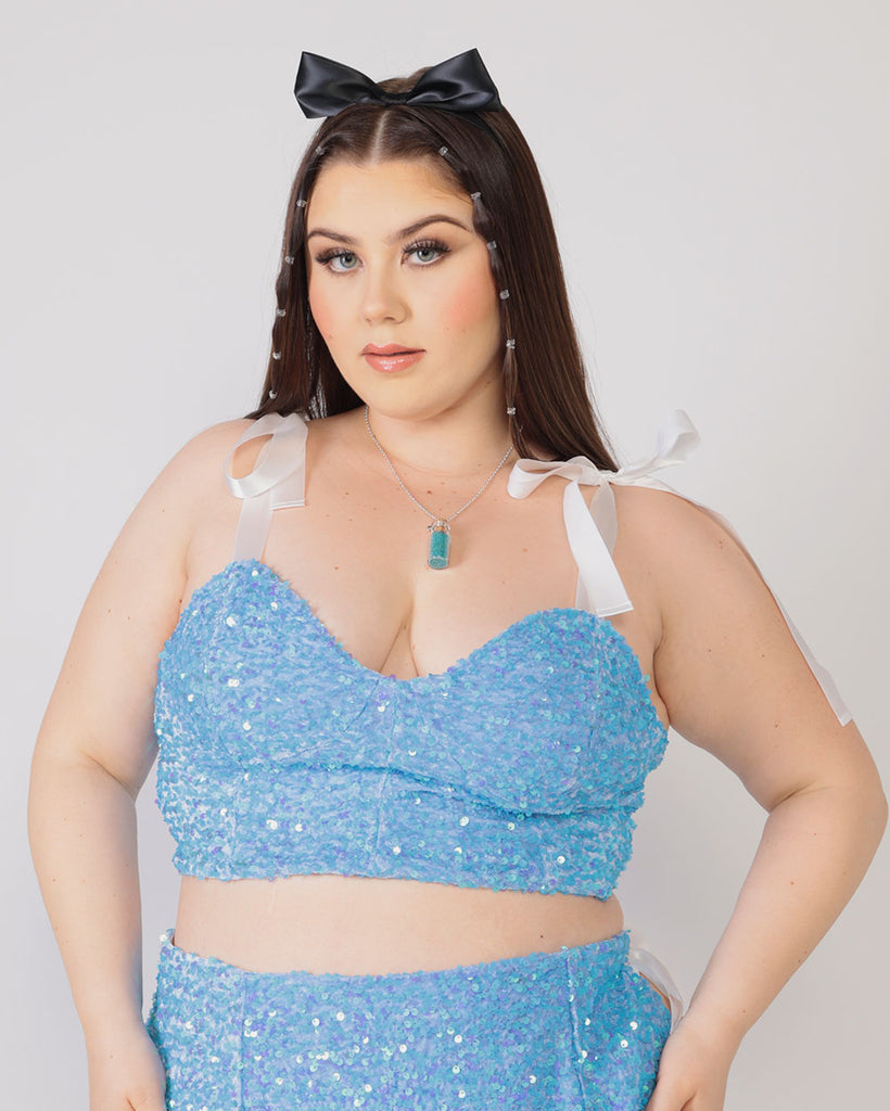 Dreamland Darling Sequin Top-Blue/White-Curve1-Front--Milani---1X