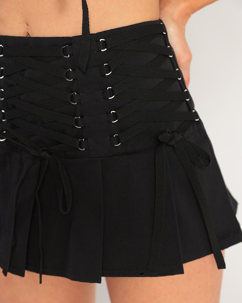 Eternal Sleep Skirt-Black-Regular-Detail--Hannah---S