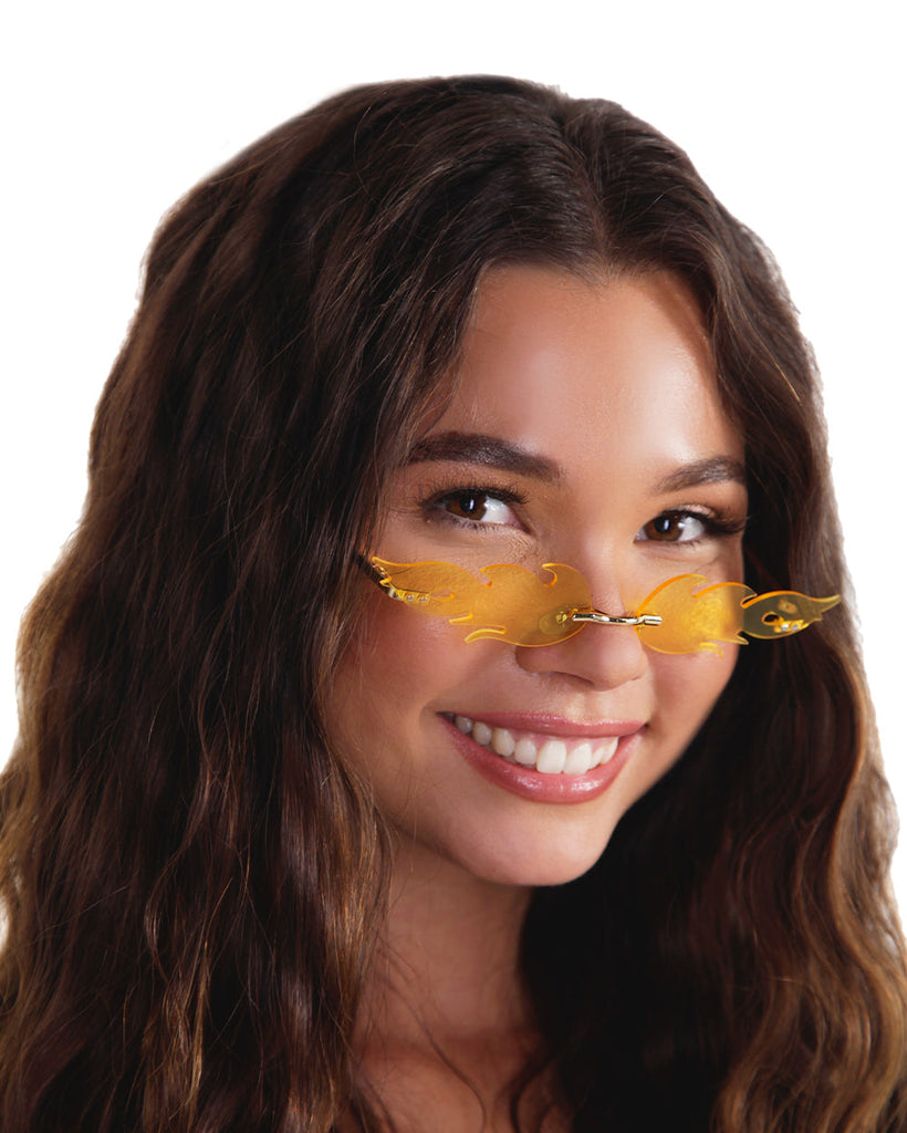Fiery Queen Sunglasses-Yellow-Front