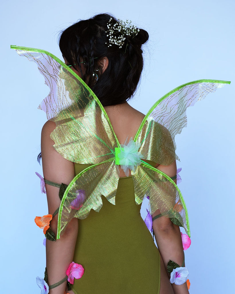 Floating Around Fairy Wings-Green-Side
