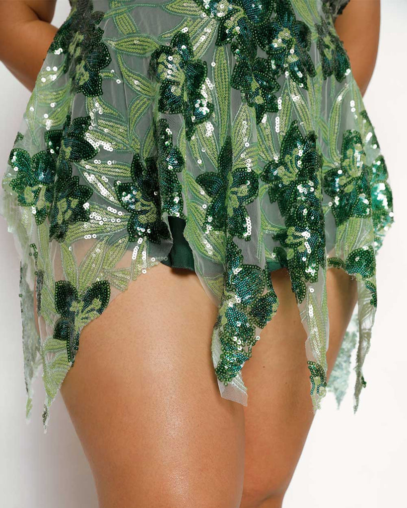 Forest Fairytale Sequin Fairy Dress-Green-Curve1-Detail--Silvia---1X