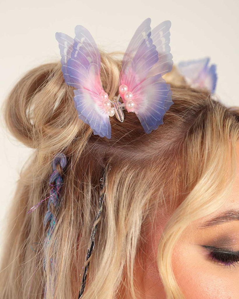 Mystical Wings Butterfly Hair Clip-Lavender-Detail