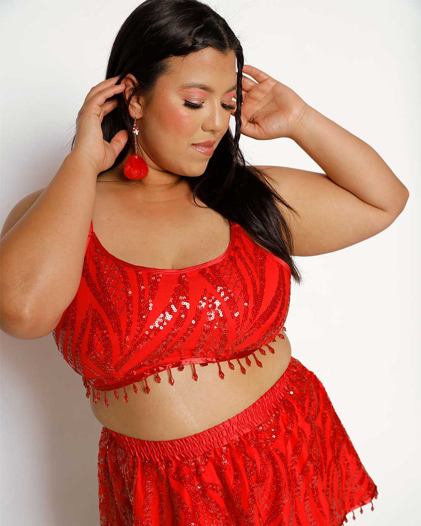 So In Love Sequin Skirt-Red-Curve1-Lifestyle--Silvia---1X