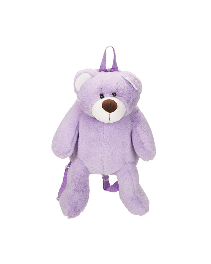Sweet Cheeks Bear Plush Backpack-Lavender-Front