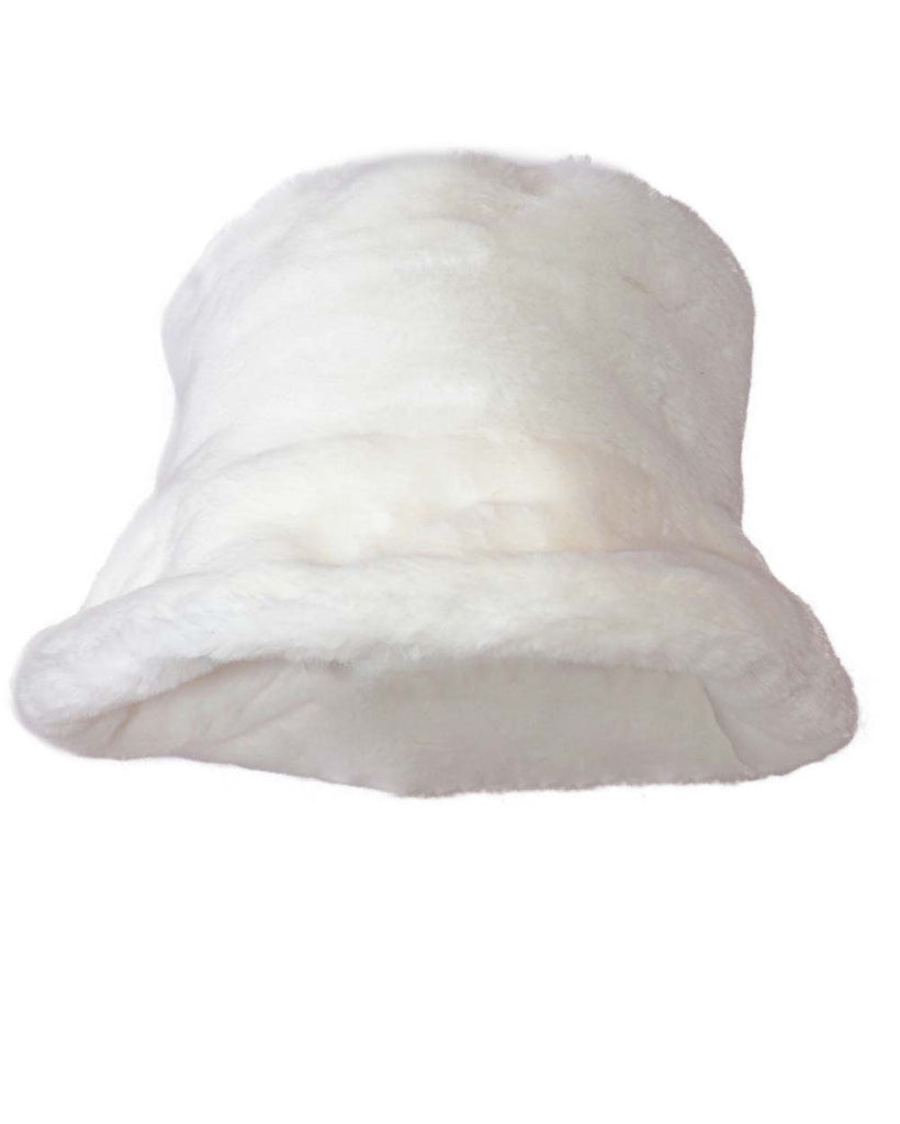 Ultra Fluffy Bucket Hat-White-Curve1-Front--Makayla3---1X