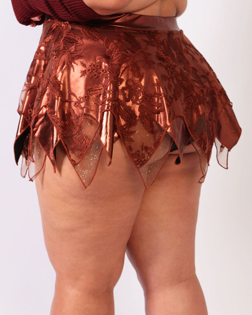 Woodland Fairy Skirt-Brown-Curve1-Back--Silvia---1X