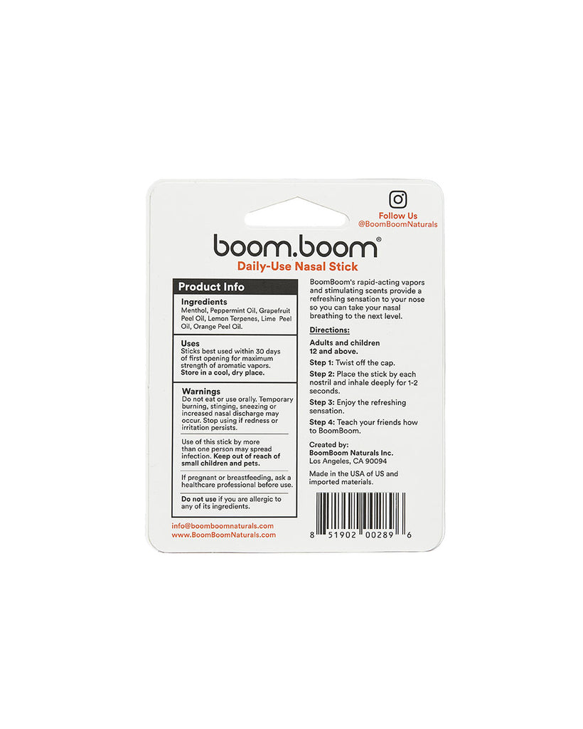 BoomBoom Tropical Rush Energizing Inhaler-Black-Front