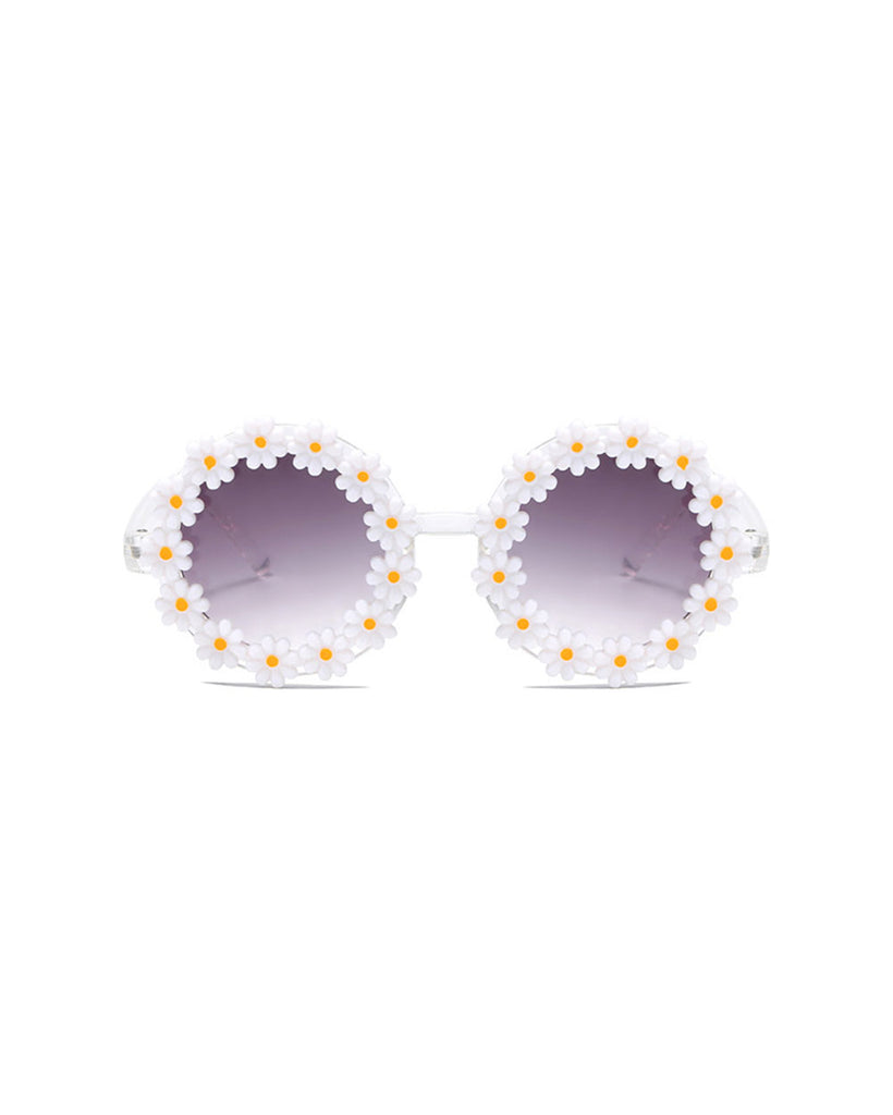 Doozy Flower Glasses-White-Front