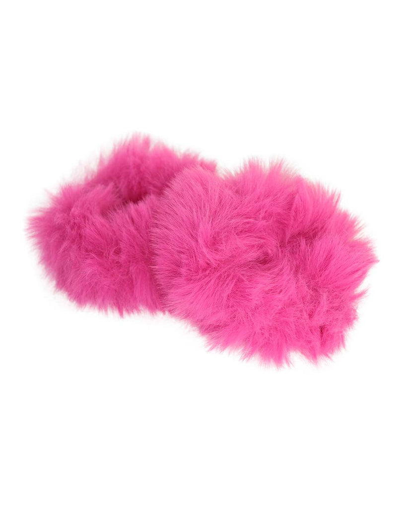 Ultra Furry Scrunchies-Neon Pink-Front