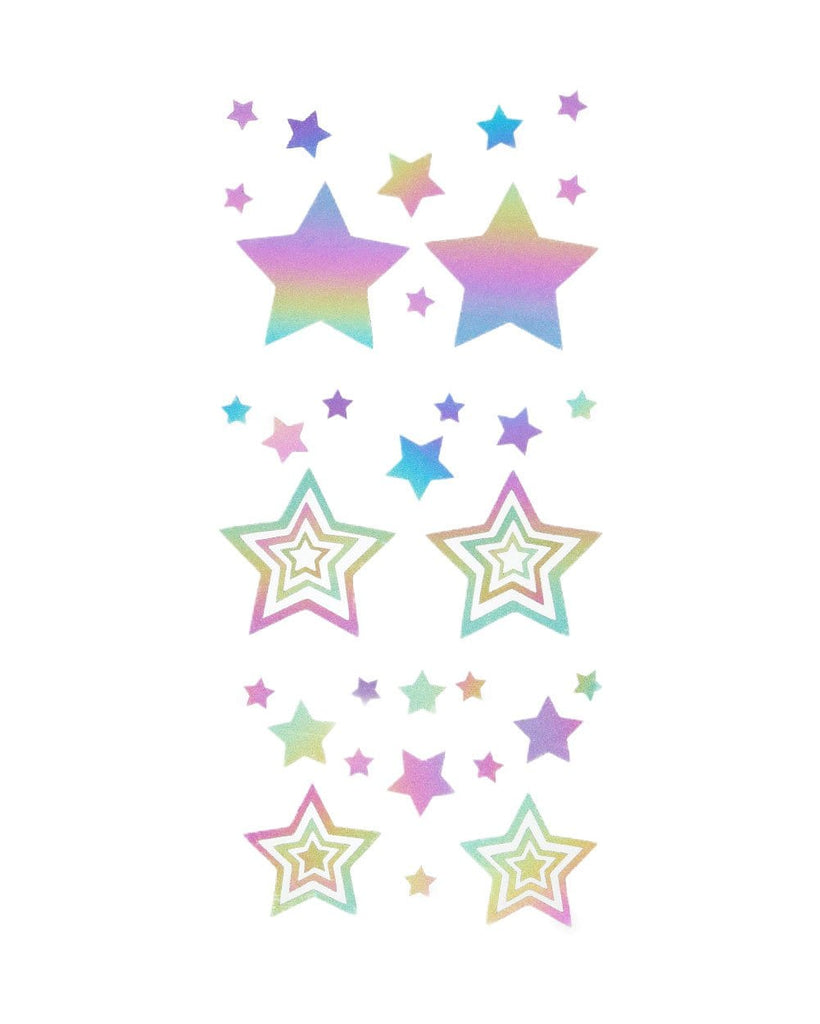 Rainbow Reflective Star Pasties and Body Sticker Set-Reflect-Silver