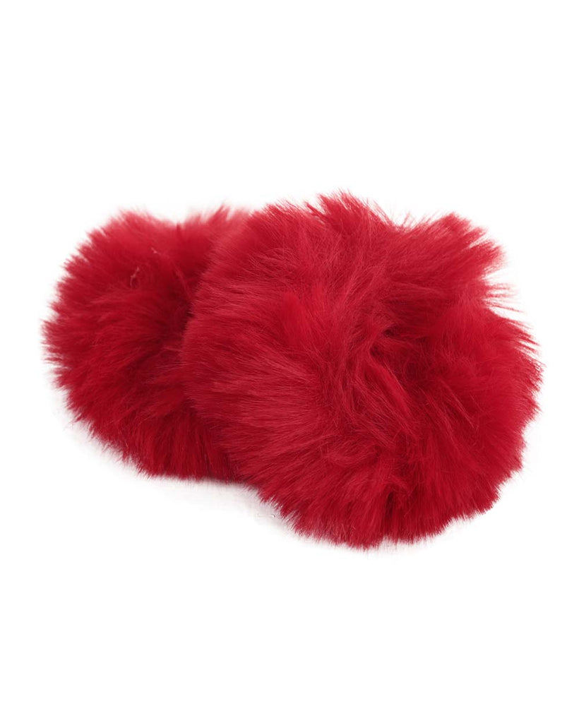 Ultra Furry Scrunchies-Red-Front
