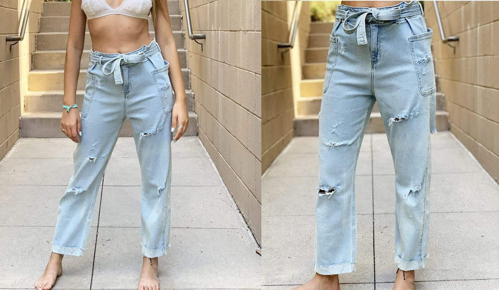 DIY Distressed Denim Jeans