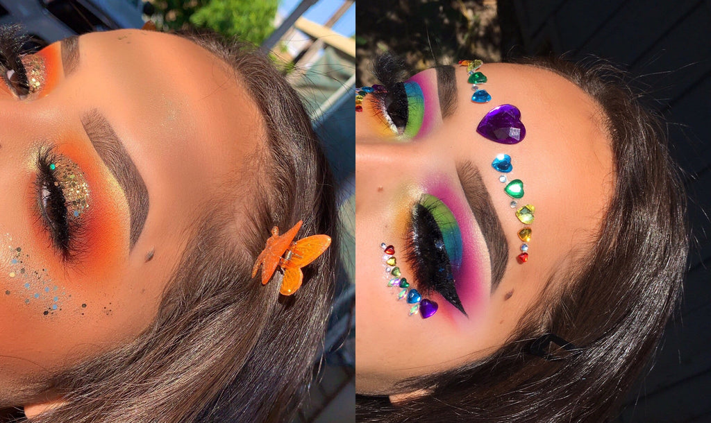 Festival Makeup: Rainbow Crease and Smokey Eye