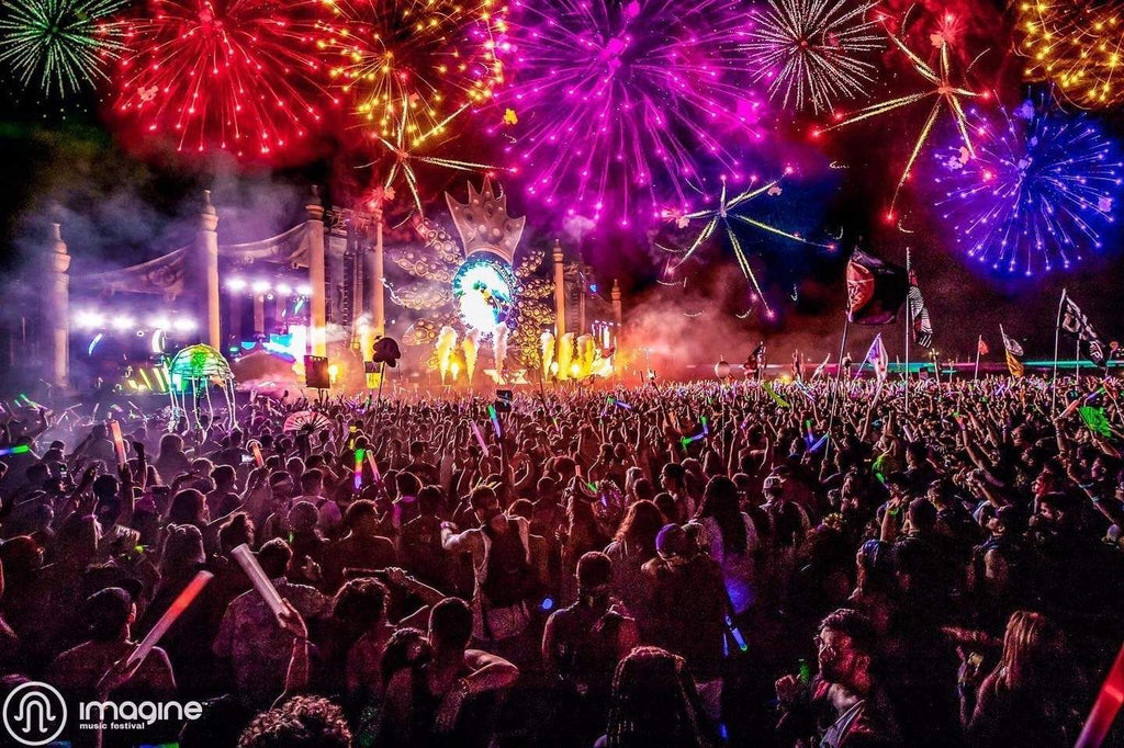 Imagine Music Festival Fireworks at Night