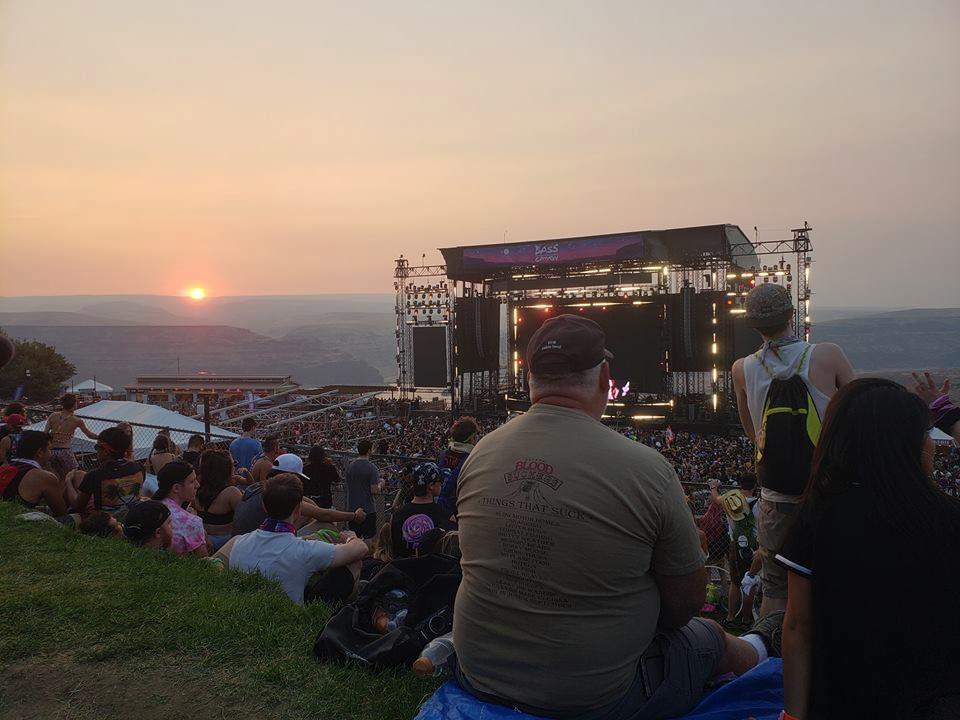 Overlooking the Gorge at Sunset During Bass Canyon