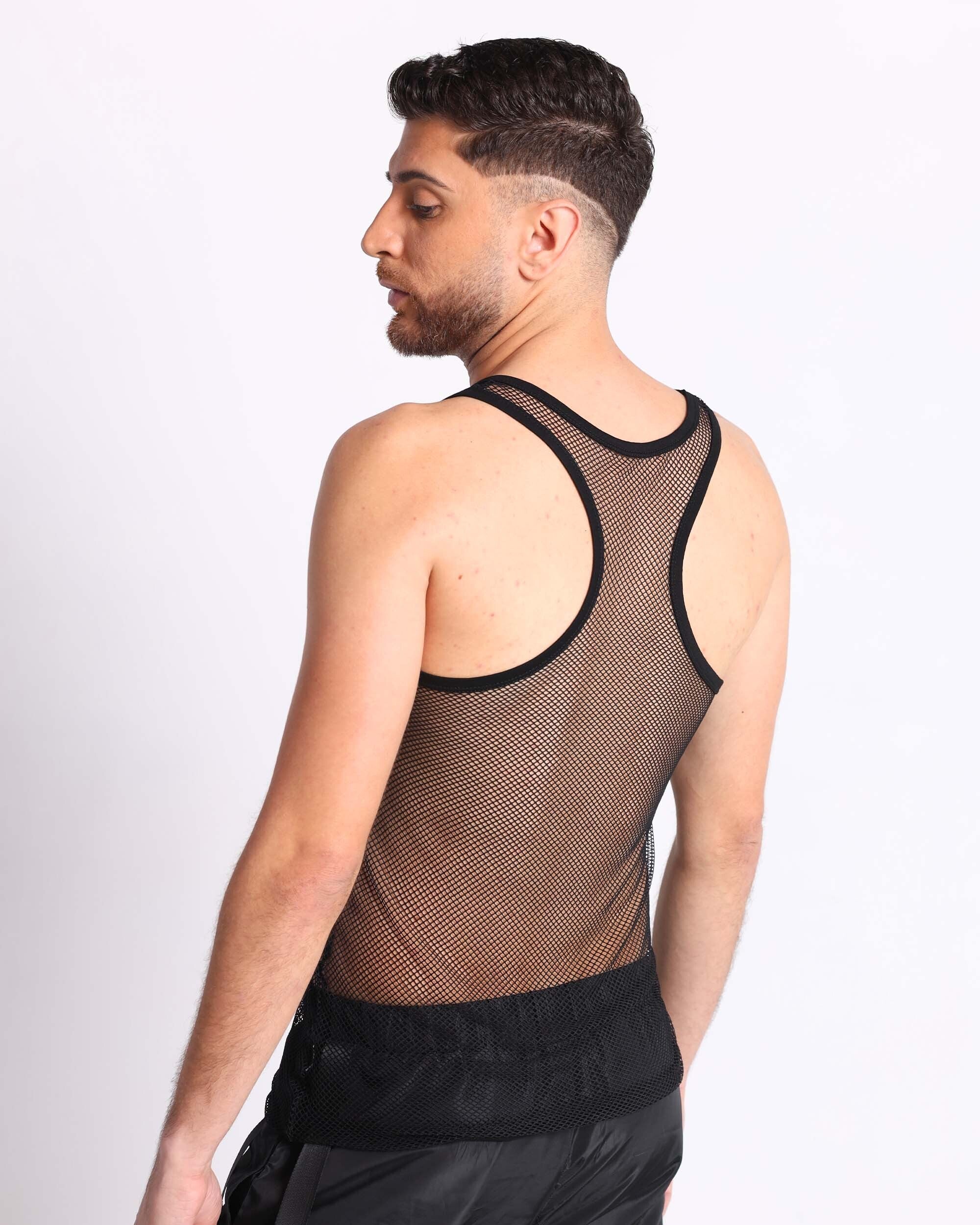 fishnet vest top