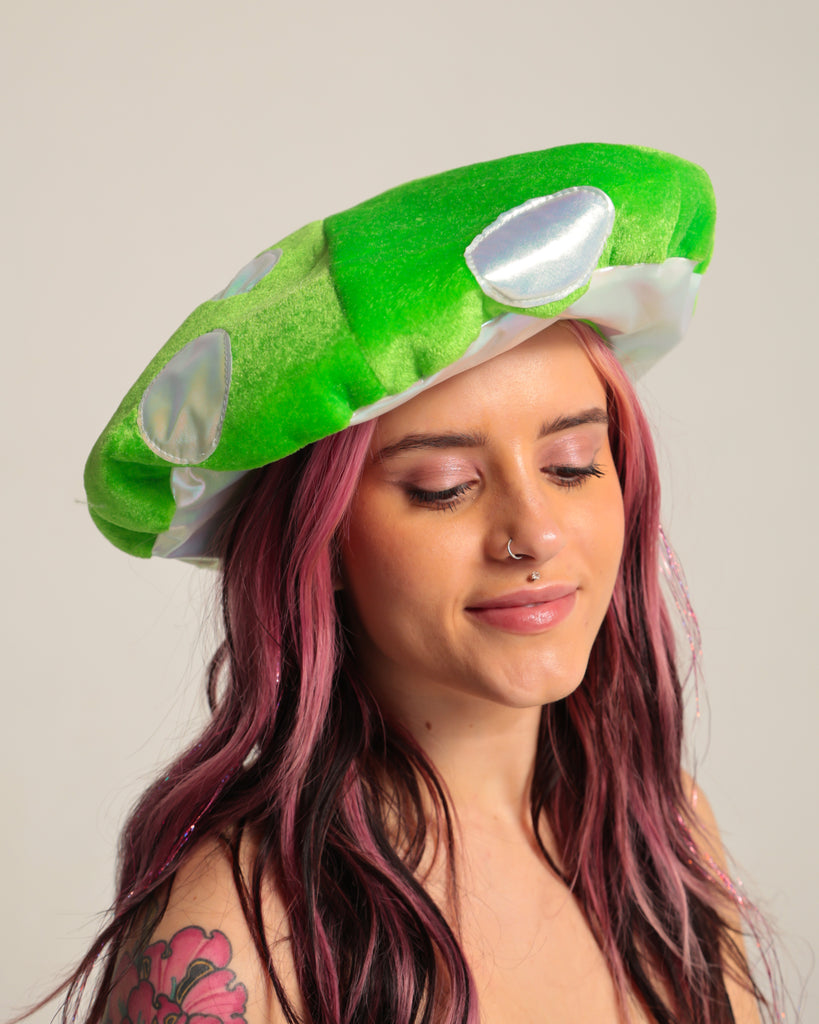 Super Shroomy Hat-Neon Green-Regular-Side--Model---S