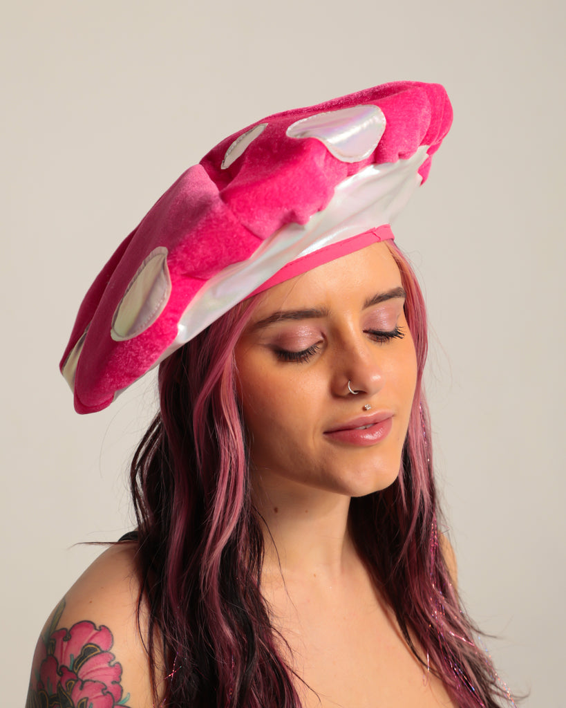 Super Shroomy Hat-Neon Pink-Side