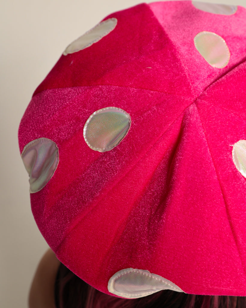 Super Shroomy Hat-Neon Pink-Detail