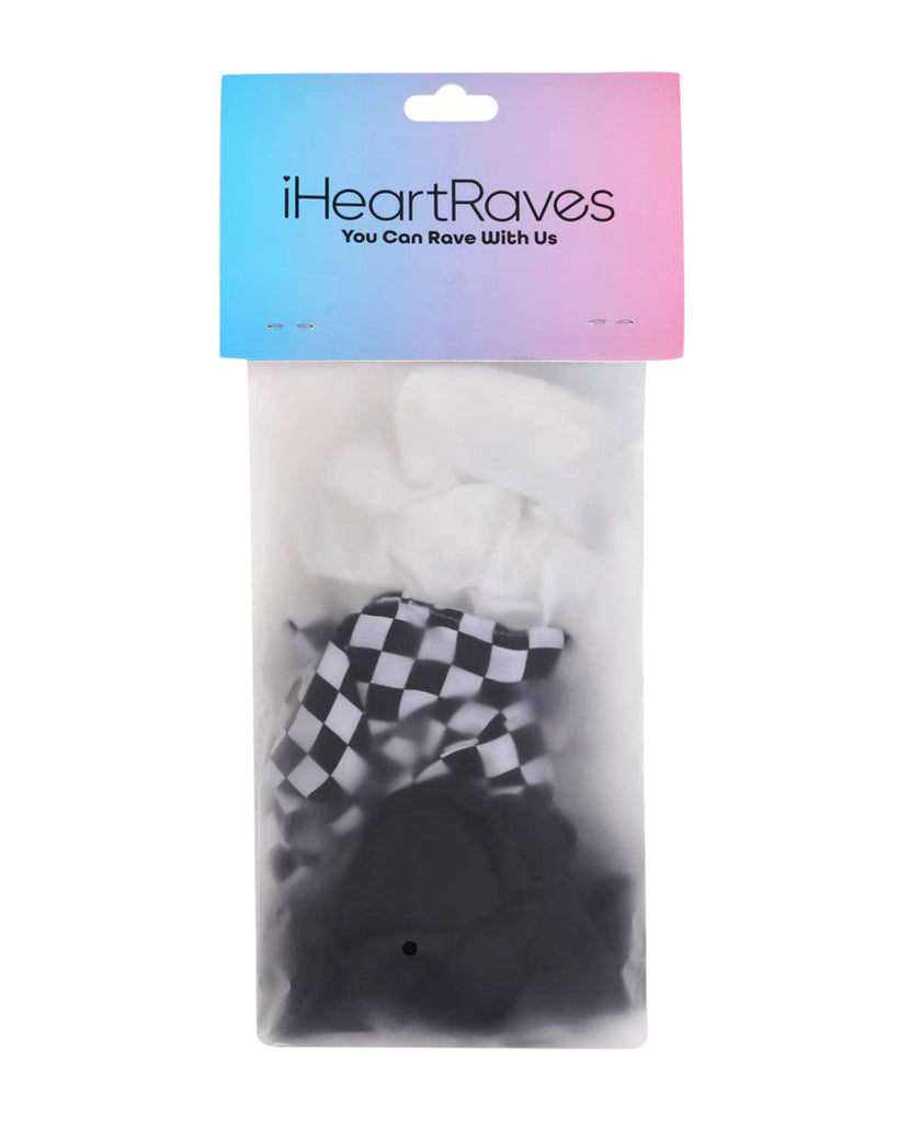 Black-White-Checkered Fabulous Feelings Black and White Scrunchies Set-Assorted-Detail2