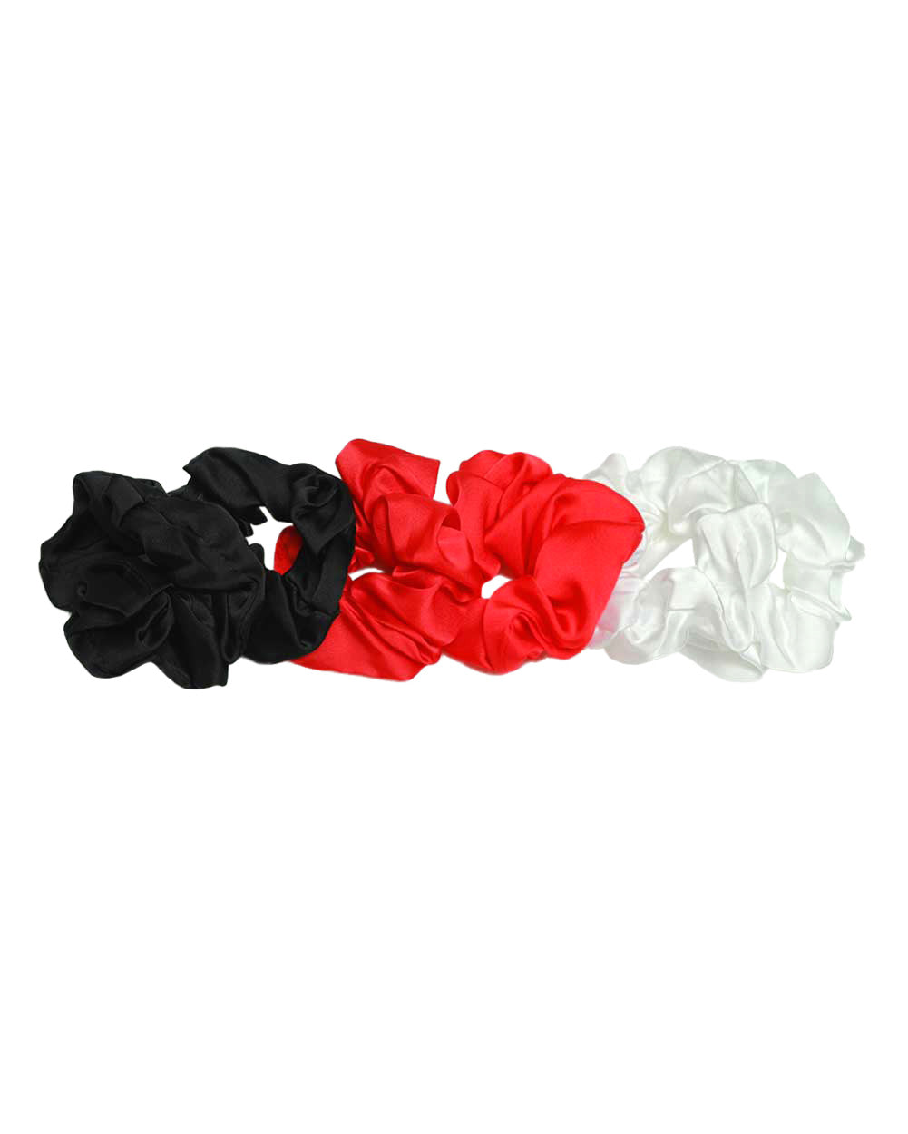 Black-White-Red Fabulous Feelings Scrunchies Set-Assorted-Detail2