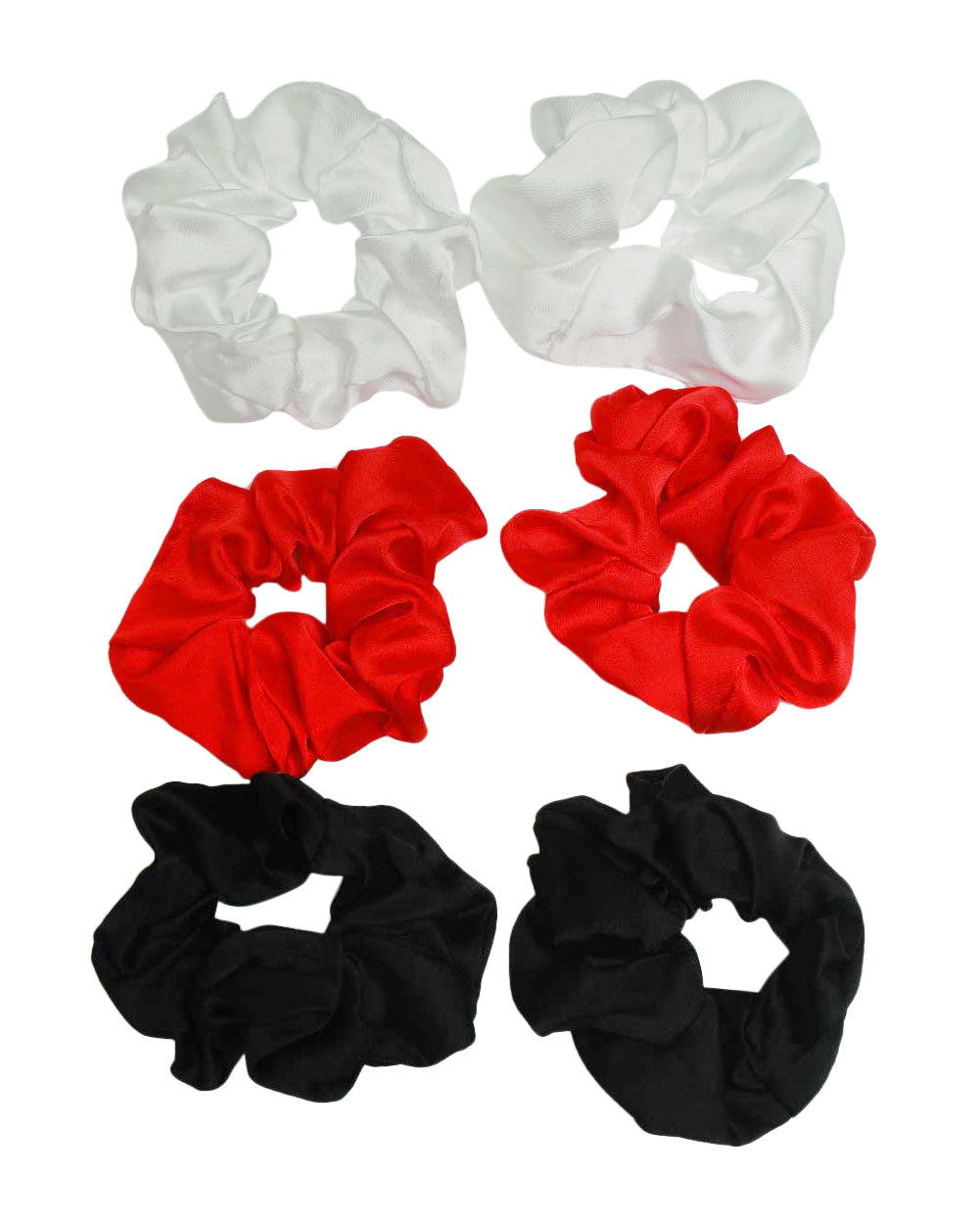 Black-White-Red Fabulous Feelings Scrunchies Set-Assorted-Detail
