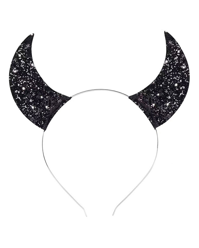 Hella Sparkly Devil Ears-Black-Mock