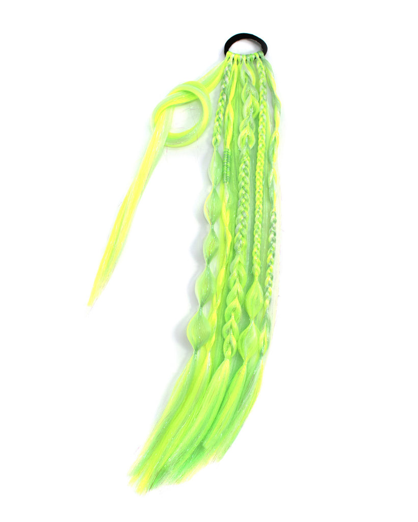 Lunita x iHR Fairytale Fantasy Braided Ponytail Extension-Green-Front