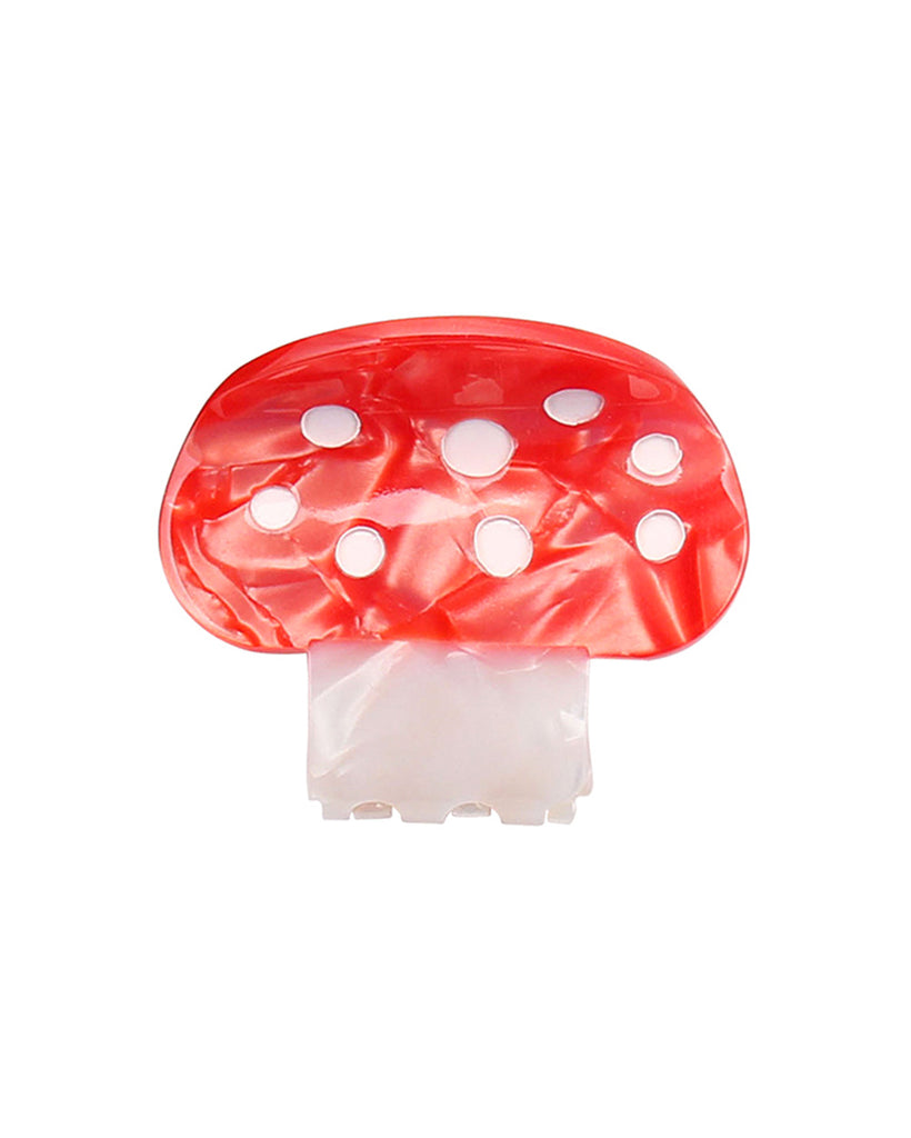 Enchanted Forest Mushroom Hair Claw-Red/White-Front