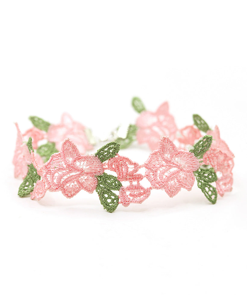Earth Angel Floral Choker-Baby Pink-Full