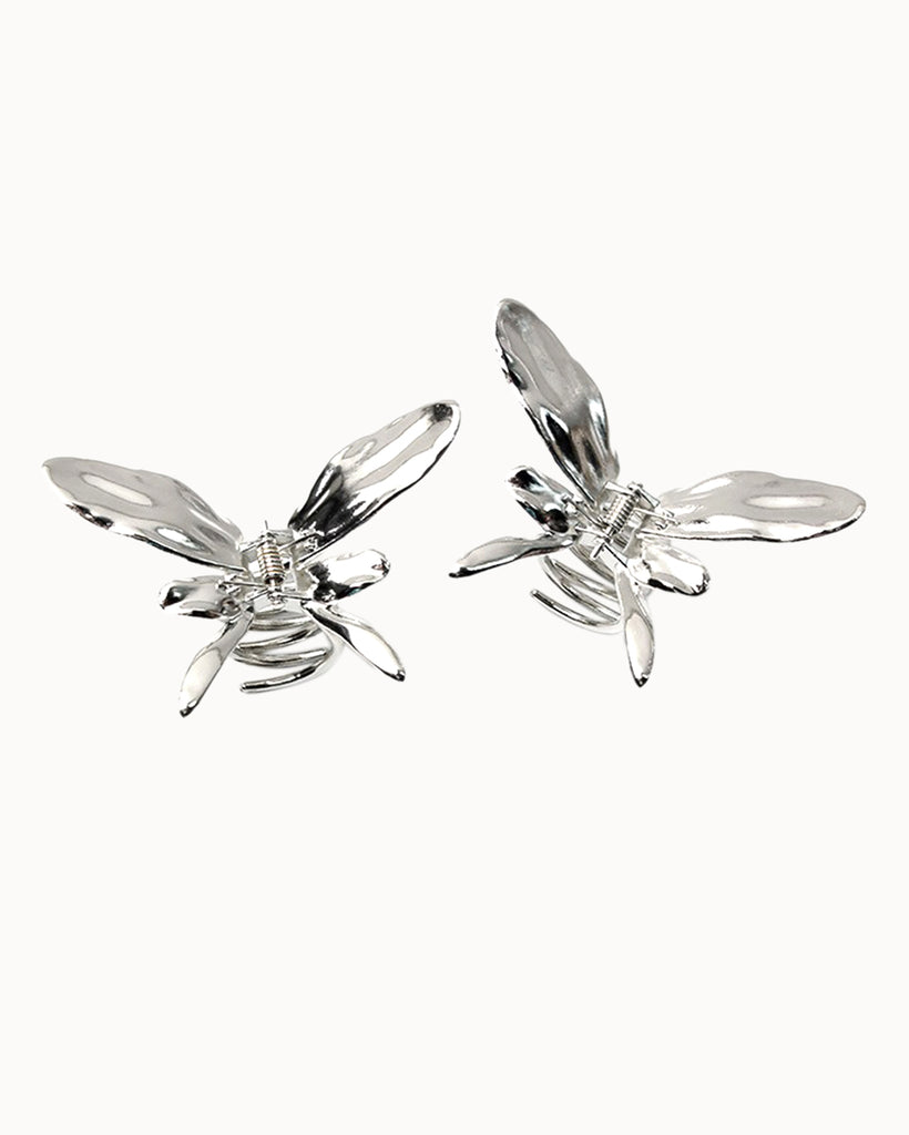 Mystic Fables Butterfly Hair Clip-Silver-Regular-Side 2--Sarah2---S