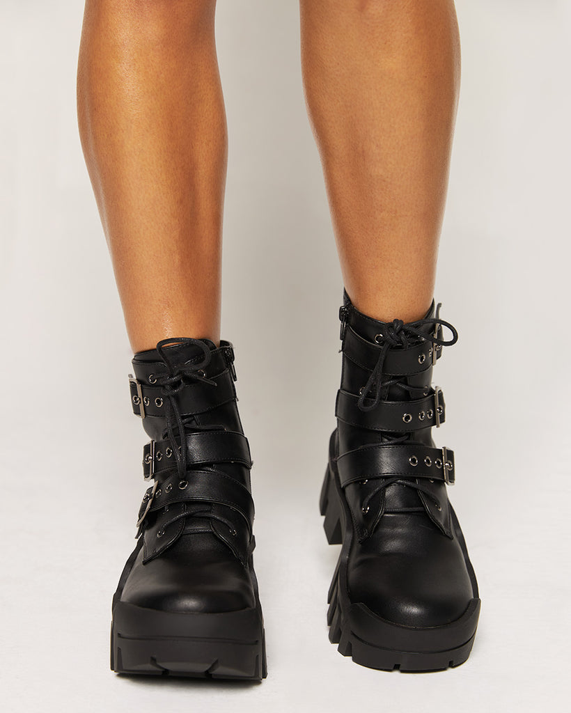 Anthony Wang Dusk Till Dawn Platform Ankle Boots-Black-Regular-Front--Courtney---5