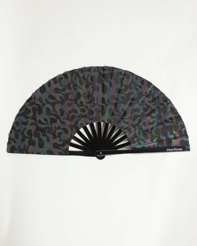 Brightest Flame Rainbow Reflective Hand Fan-Rainbow-Front