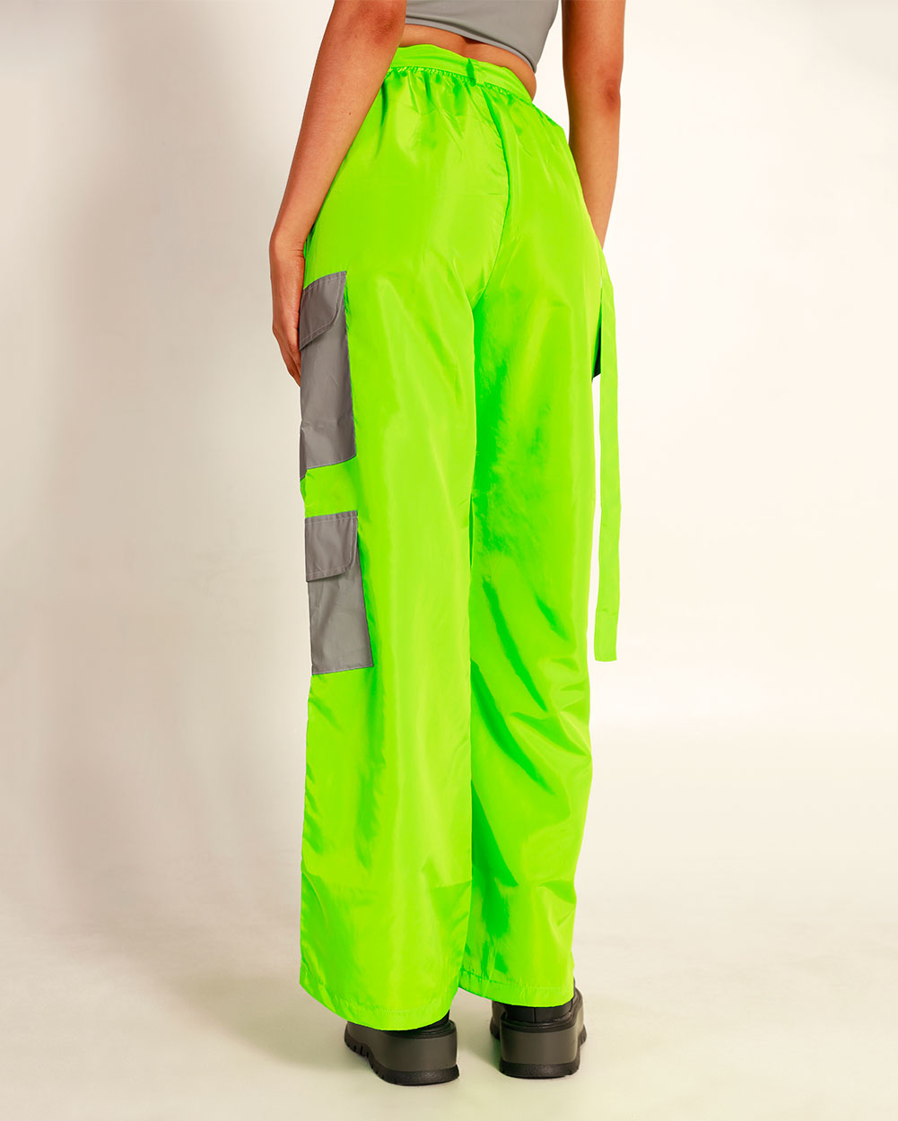 Urbanic Neon Green Solid Trouser For Men