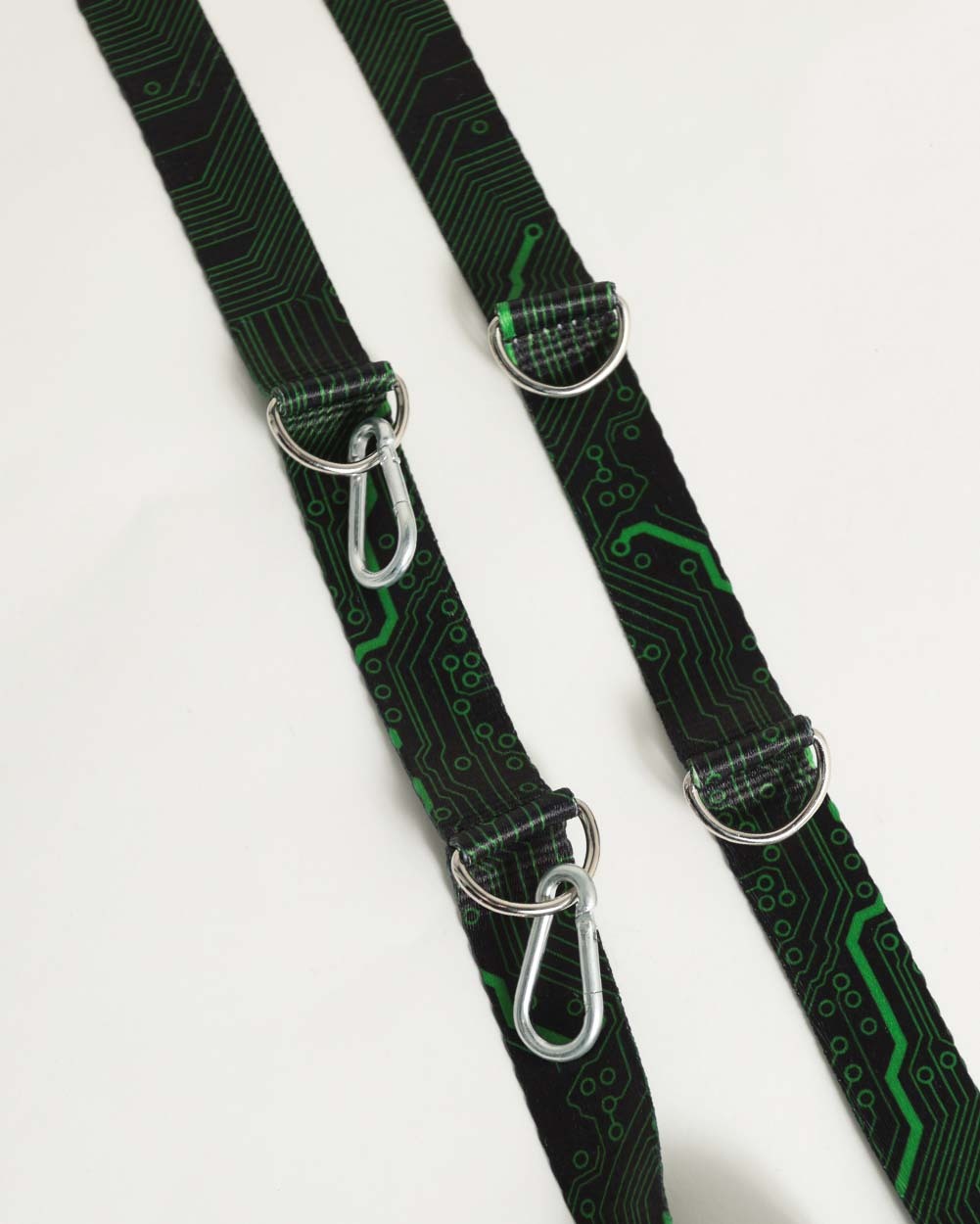 Cyber Matrix Adjustable Phone Strap with Nylon Patch-Black/Neon Green-Detail 2