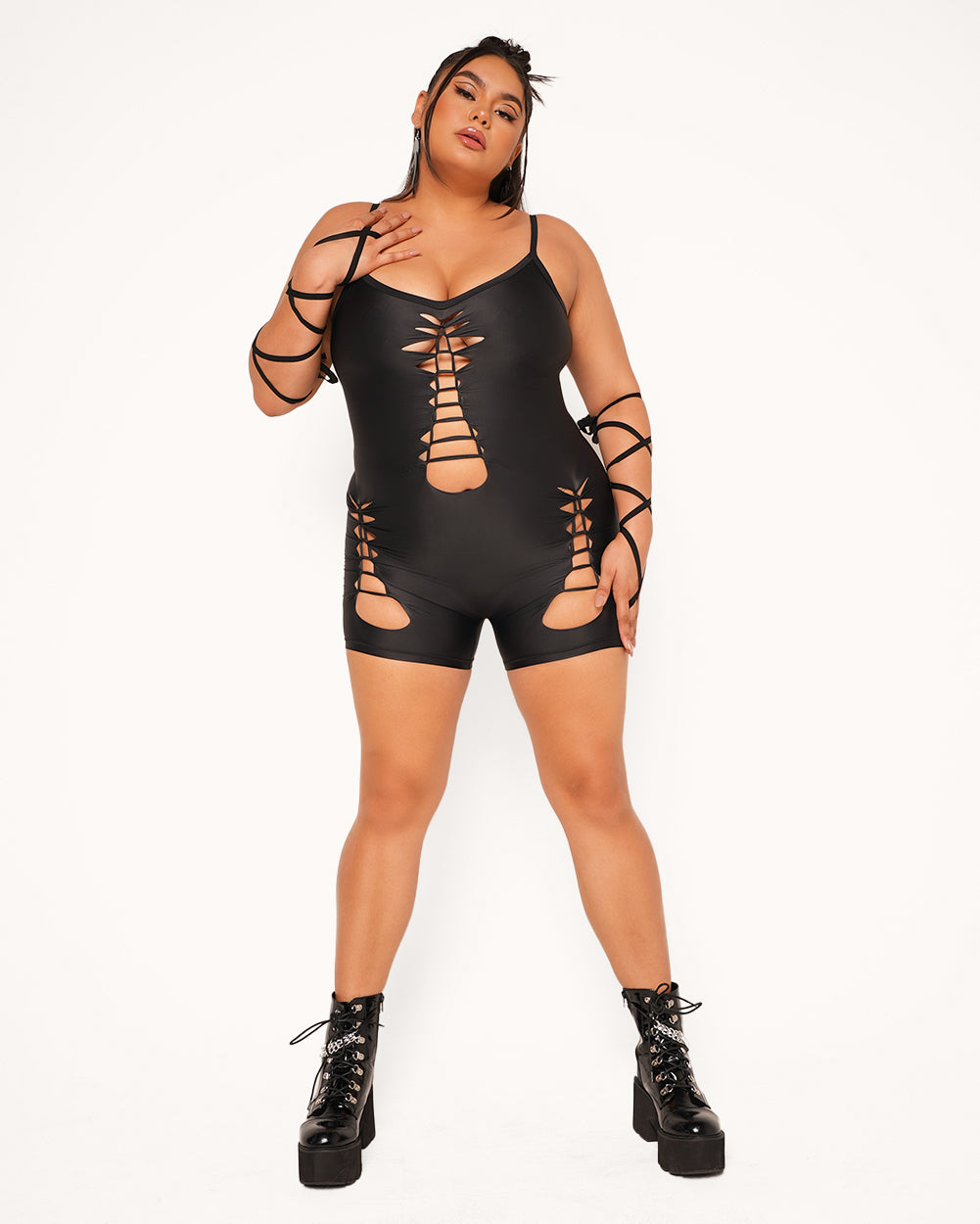 Dance in the Dark Braided Romper – iHeartRaves
