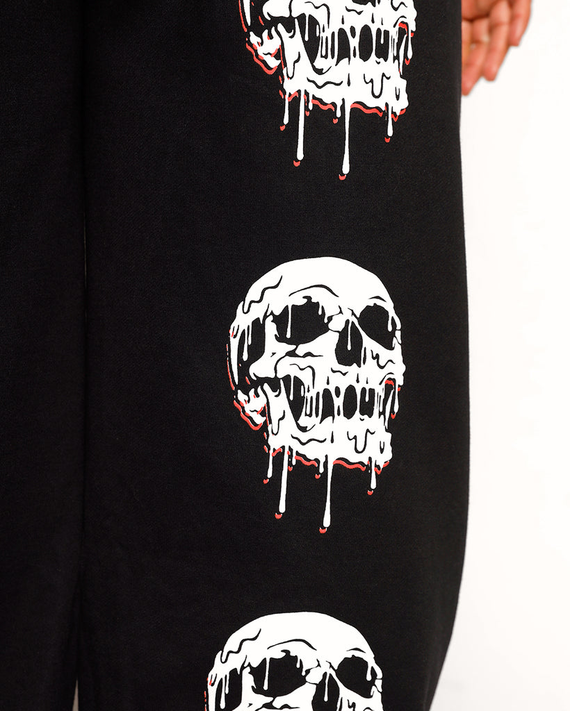 Dance to the Riddim Skull Joggers-Black/Red/White-Curve1-Detail--Silvia---1X