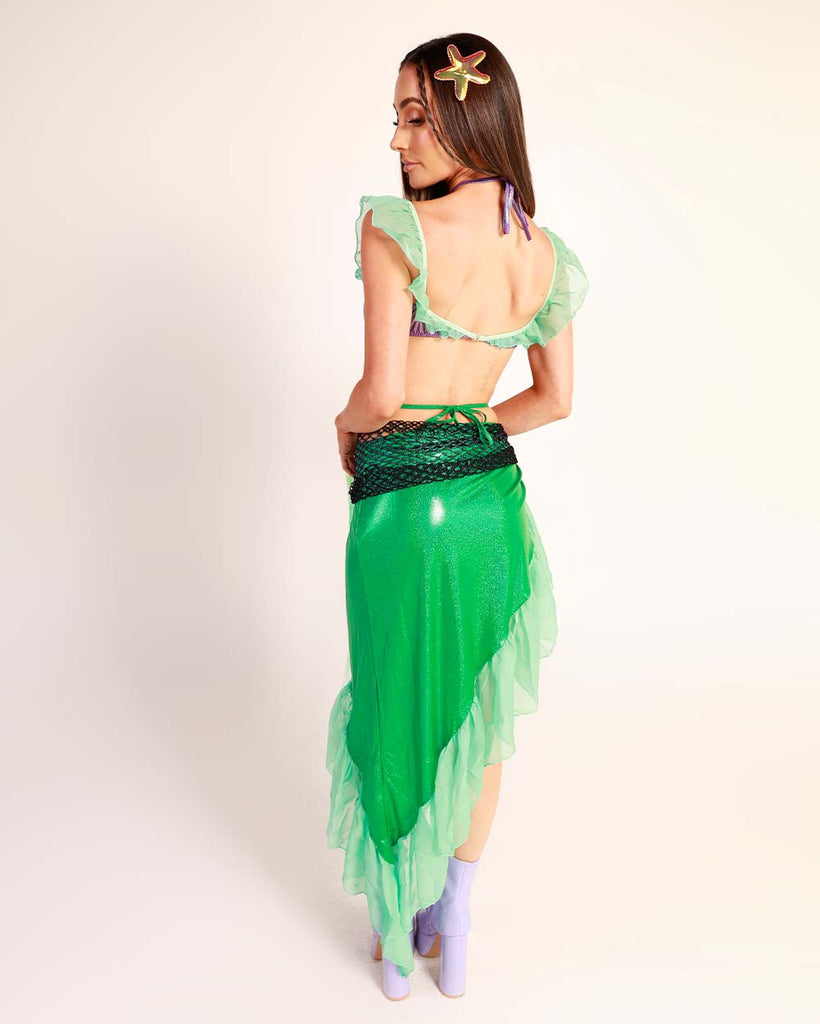Deep Sea Diva Costume Set-Green/Purple-Back--Hannah---S