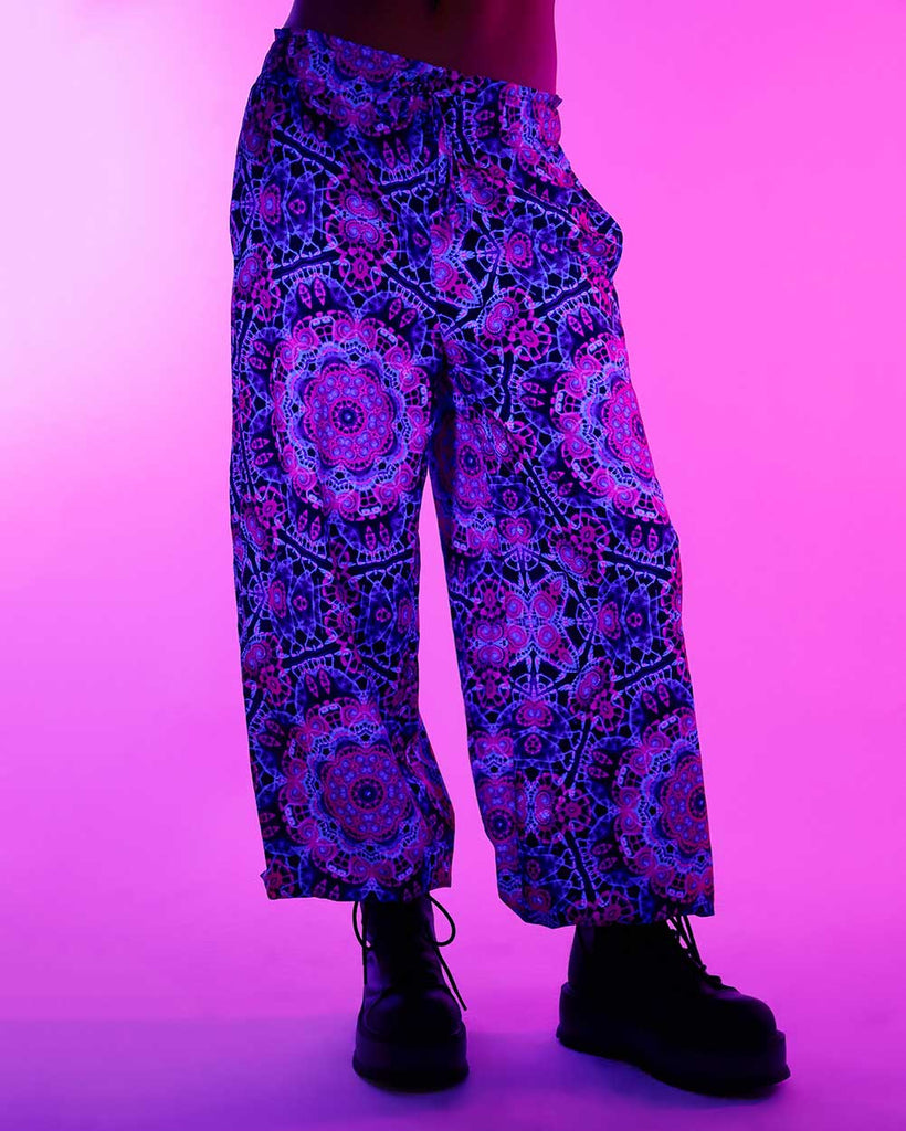Dreamwave Harem Pants-Black/Pink/Purple-UV--Courtney---S