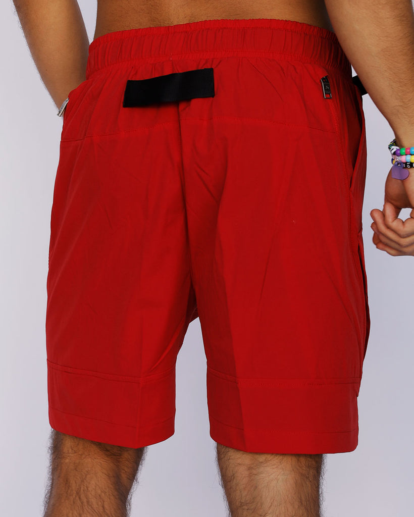 Expedition Shorts with Buckle-Red-Back-Milo---L
