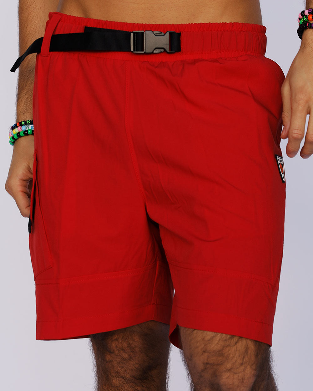 Expedition Shorts with Buckle-Red-Front--Milo---L