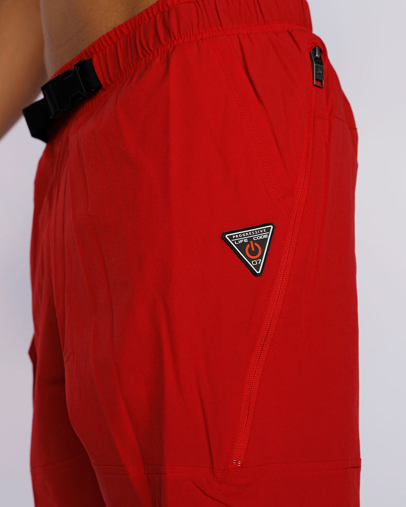 Expedition Shorts with Buckle-Red-Detail--Milo---L