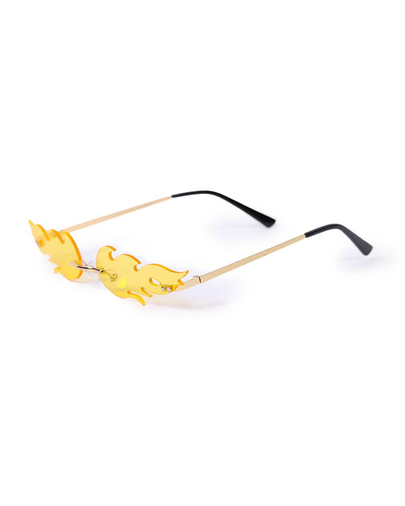 Fiery Queen Sunglasses-Yellow-Side