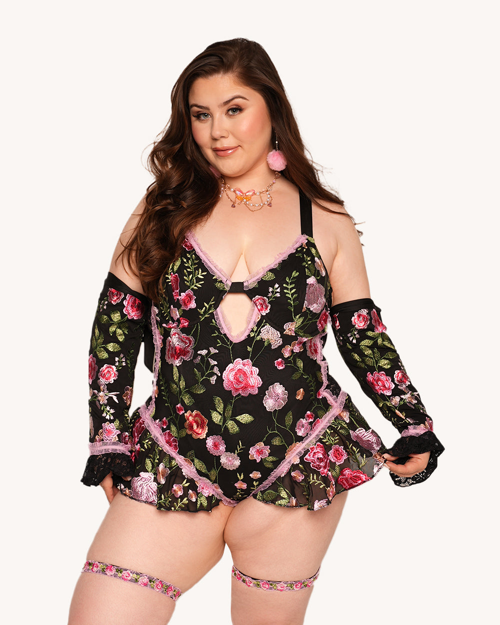 Forest Nymph Bodysuit with Sleeves