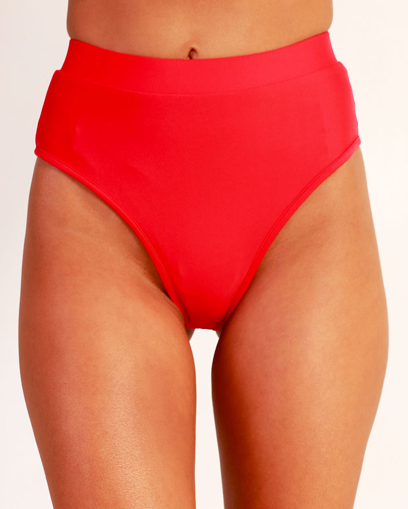 Fuego Fever High Waist Bottoms-Red-Front--Sami---S