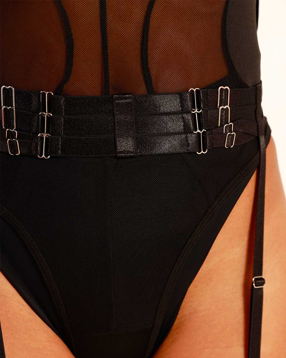 Get Crazy Bodysuit Set-Black-Detail3